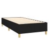 vidaXL Posteľný rám boxspring s matracom čierny 90x200 cm látka