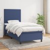 vidaXL Posteľný rám boxspring s matracom modrý 90x190 cm látka