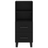 vidaXL Komoda čierna 34,5x34x90 cm spracované drevo