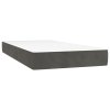 vidaXL Posteľný rám boxspring s matracom tmavosivý 90x200 cm zamat