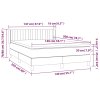 vidaXL Posteľný rám boxspring s matracom krémový 140x200 cm látka