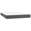 vidaXL Posteľný rám boxspring s matracom tmavosivý 140x190 cm zamat
