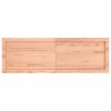 vidaXL Nástenná polica bledohnedá 120x40x(2-4) cm ošetrený masívny dub