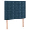 vidaXL Posteľný rám boxsping s matracom tmavomodrý 120x200 cm zamat
