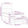 vidaXL Posteľný rám boxspring s matracom čierny 90x200 cm látka