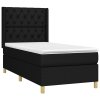 vidaXL Posteľný rám boxspring s matracom čierny 80x200 cm látka