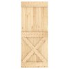 vidaXL Posuvné dvere so sadou kovania 85x210 cm borovicový masív