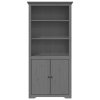 vidaXL Knižnica BODO sivá 82x40x173 cm masívna borovica