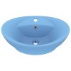 vidaXL Luxusné umývadlo, prepad, matné svetlomodré 58,5x39cm, keramika