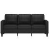 vidaXL 3-miestna pohovka, čierna 180 cm, umelá koža