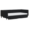 vidaXL Rozkladacia denná posteľ so zásuvkami čierna 100x200 cm zamat