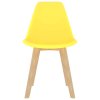 vidaXL Jedálenské stoličky 6 ks, žlté, plast