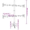 vidaXL Držiak monitora čierny oceľový VESA 75/100 mm