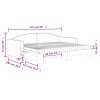 vidaXL Rozkladacia denná posteľ s matracmi krémová 90x200 cm látka