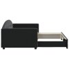 vidaXL Denná posteľ s rozkladacou posteľou čierna 90x190 cm zamat