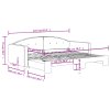 vidaXL Denná posteľ s rozkladacou posteľou ružová 90x200 cm zamat
