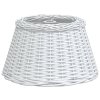 vidaXL Tienidlo na stropnú lampu biele Ø50x30 cm prútené