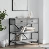 vidaXL Konzolový stolík sivý sonoma 75 x 34,5 x 75 cm kompozitné drevo