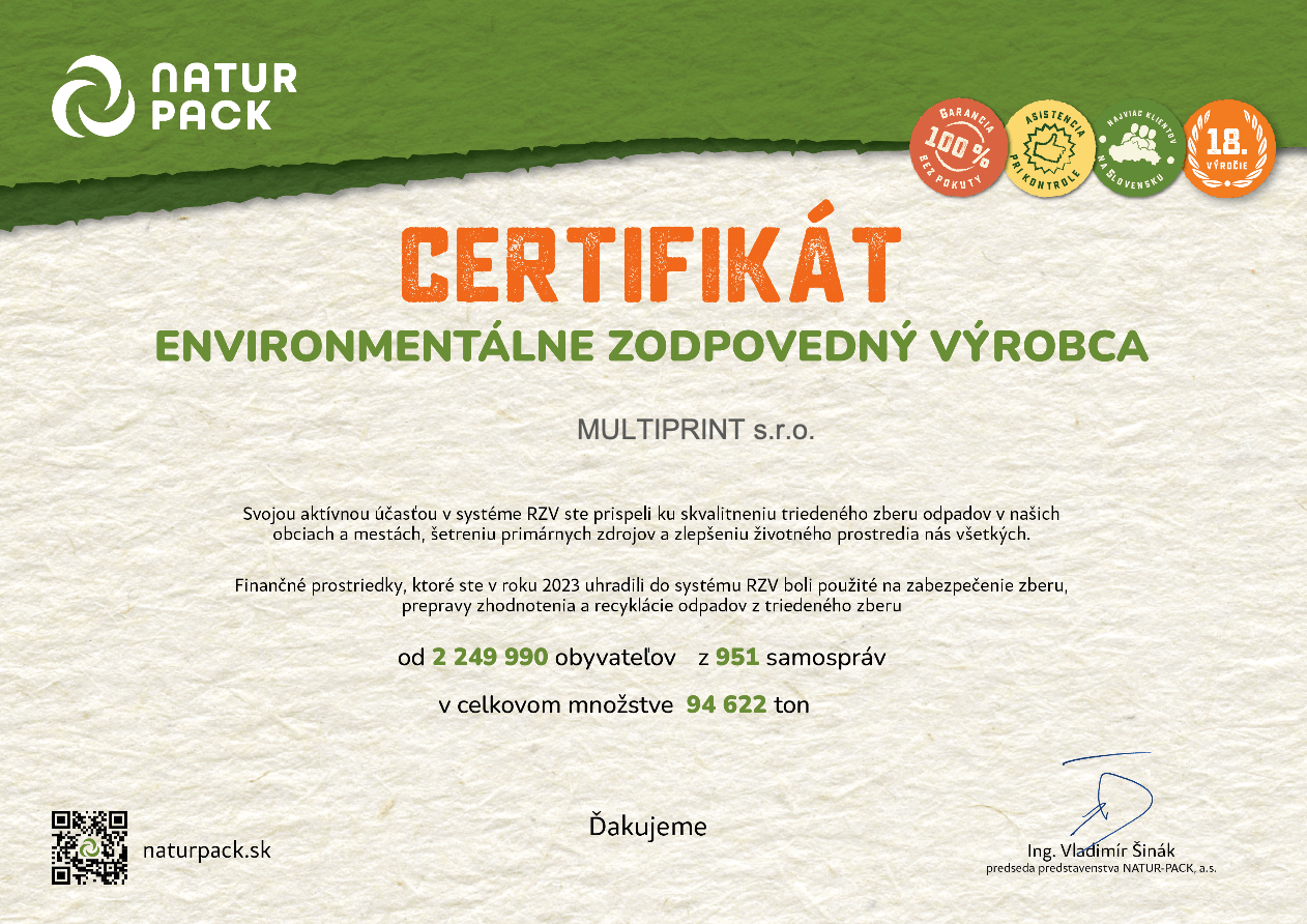certifikát 2