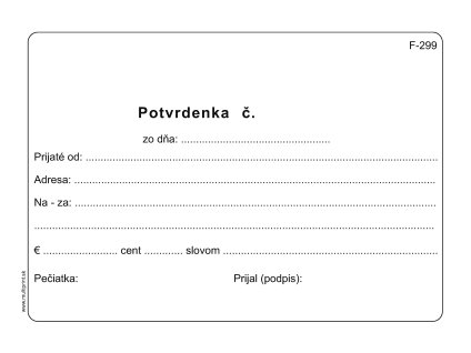 F299 JUXTA Potvrdenka Page 1