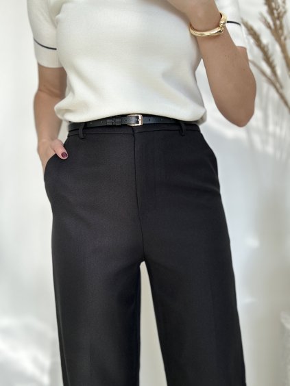 Čierne elegantné nohavice