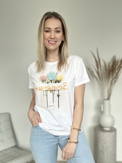 Bavlnené tričko s 3D aplikáciou