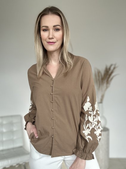 Bavlnená blúzka s výšivkou