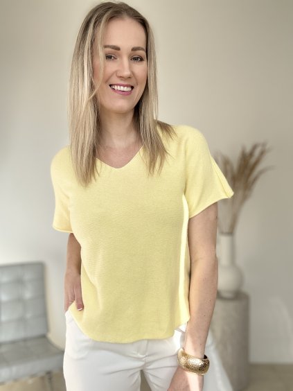 Pletený top ružový