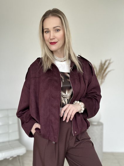 Bomber semišová bunda