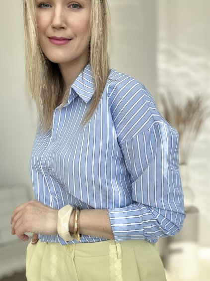 Pruhovaná košeľa modrá