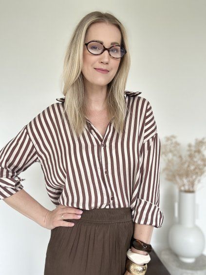 Pruhovaná oversize košeľa