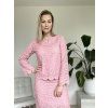 Ružový  sukňový krajkový komplet