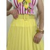 Letná žltá plisovaná sukňa
