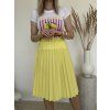 Letná žltá plisovaná sukňa