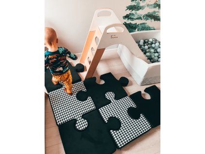 MUMMA Hrací podložka Puzzle černá