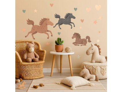 samolepky na zeď koně