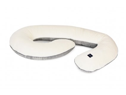 pregnancy pillow minky cream grey pure 1