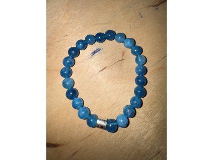Jadeit modrý tmavý náramek 8mm