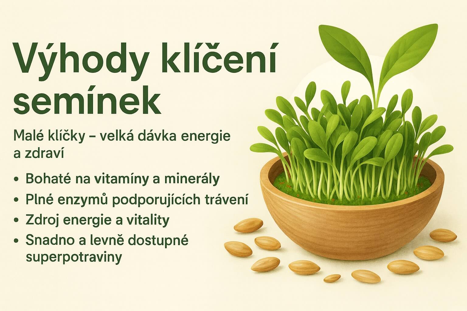 Výhody klíčení semínek