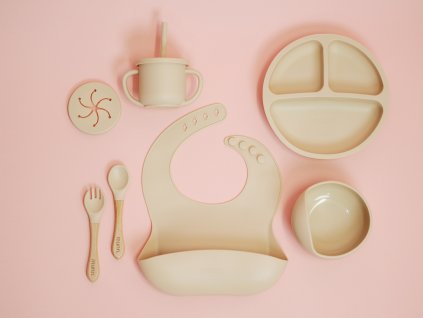 Dětské silikonové nádobí munn.- creamy vanilla