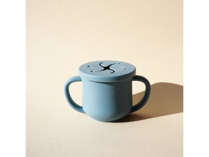 Snack cup vrchnáčik na pohárik munn. - blue whale