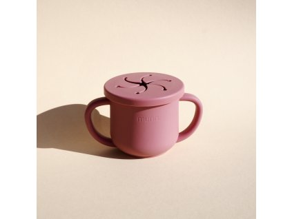 Snack cup vrchnáčik na pohárik munn. - old rose