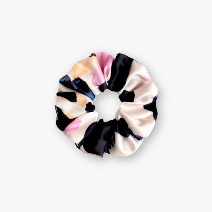 Saténová scrunchie gumička - Blossom