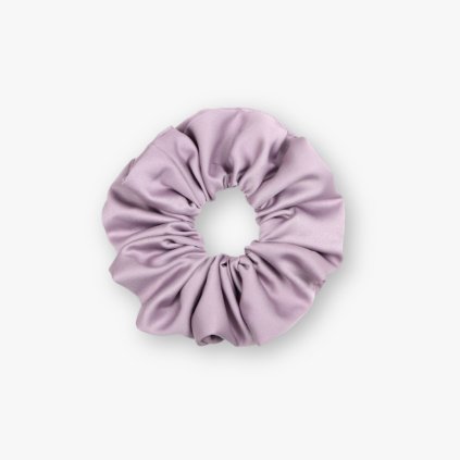 Saténová scrunchie gumička - Lila matná