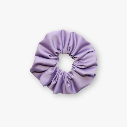 Saténová scrunchie gumička - Levandulová matná