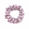 Úzká saténová scrunchie gumička - Lila matná