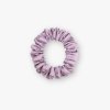 Úzká saténová scrunchie gumička - Lila matná