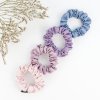 Úzká saténová scrunchie gumička - Pudrově růžová matná
