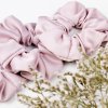 Saténová scrunchie gumička - Pudrově růžová matná