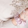 Saténová scrunchie gumička - Pudrově růžová matná